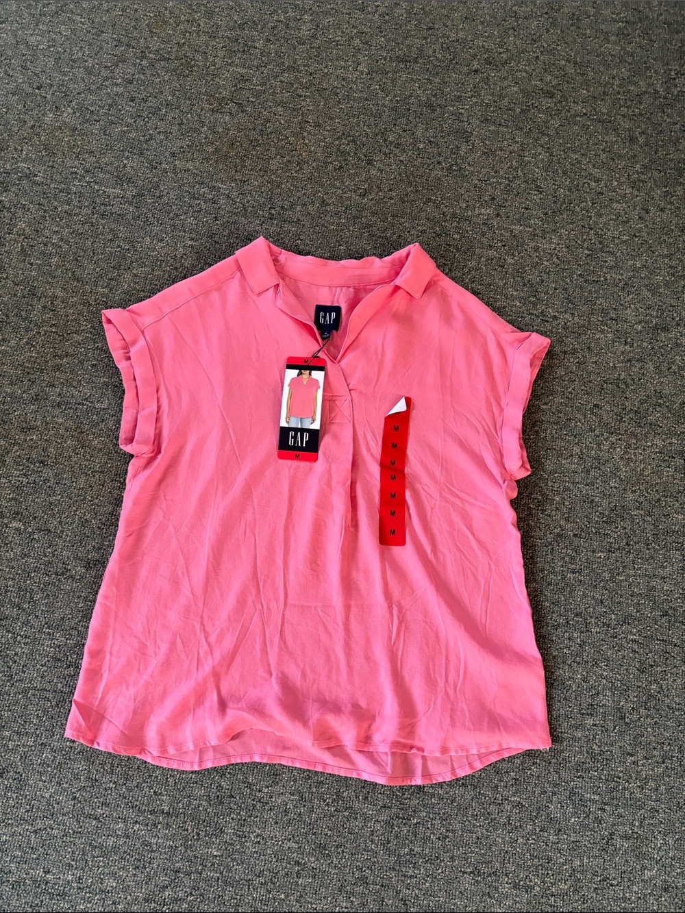 GAP Girls Bright Pink Short Sleeve Polo Shirt